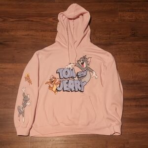 Women Pink Tom and Jerry Hoodie